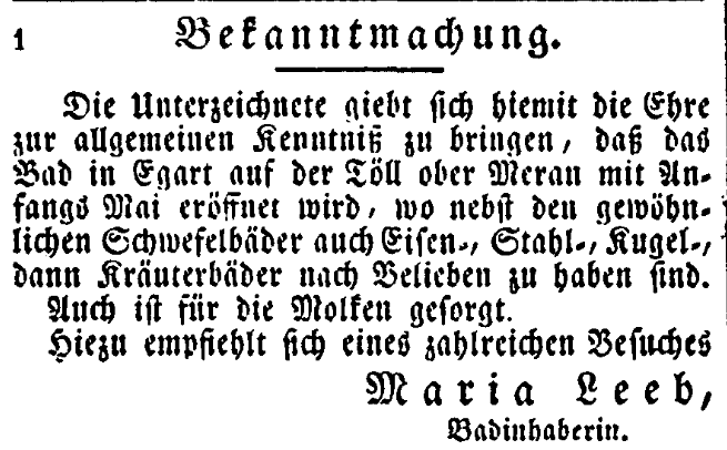 Bekanntmachung.